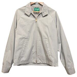 On Course Golf Jacket Full Zip Khaki Windbreaker Men's Size M